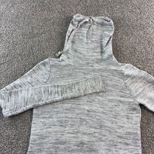 AKINI Womens XS Gray Marled Funnel Neck Asymmetrical Long Sleeve Sweater Tunic